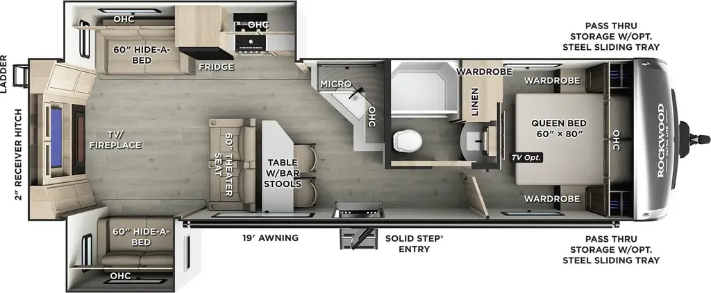 2026 Forest River Rockwood Ultra Lite 2908SRL floor plan