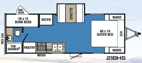 Coachmen Clipper 21BHS floor plan