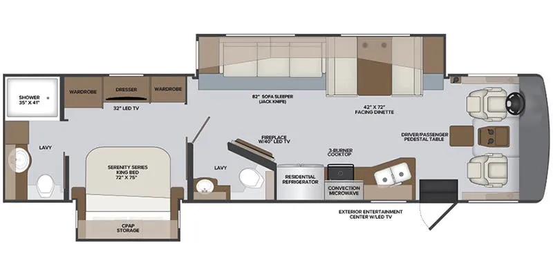 Holiday Rambler Vacationer 35K floor plan