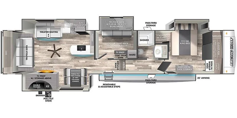 Forest River Cherokee Arctic Wolf 3660 SUITE floor plan