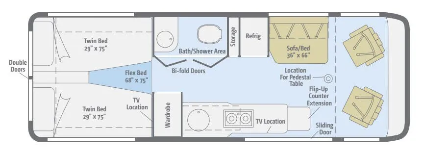 2015 Winnebago Era 70A floor plan