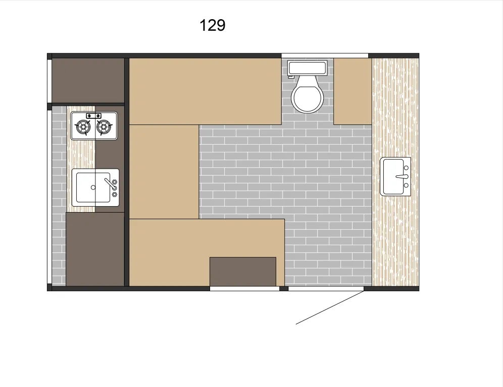 2023 Sunset Park RV Sun Ray 129 floor plan
