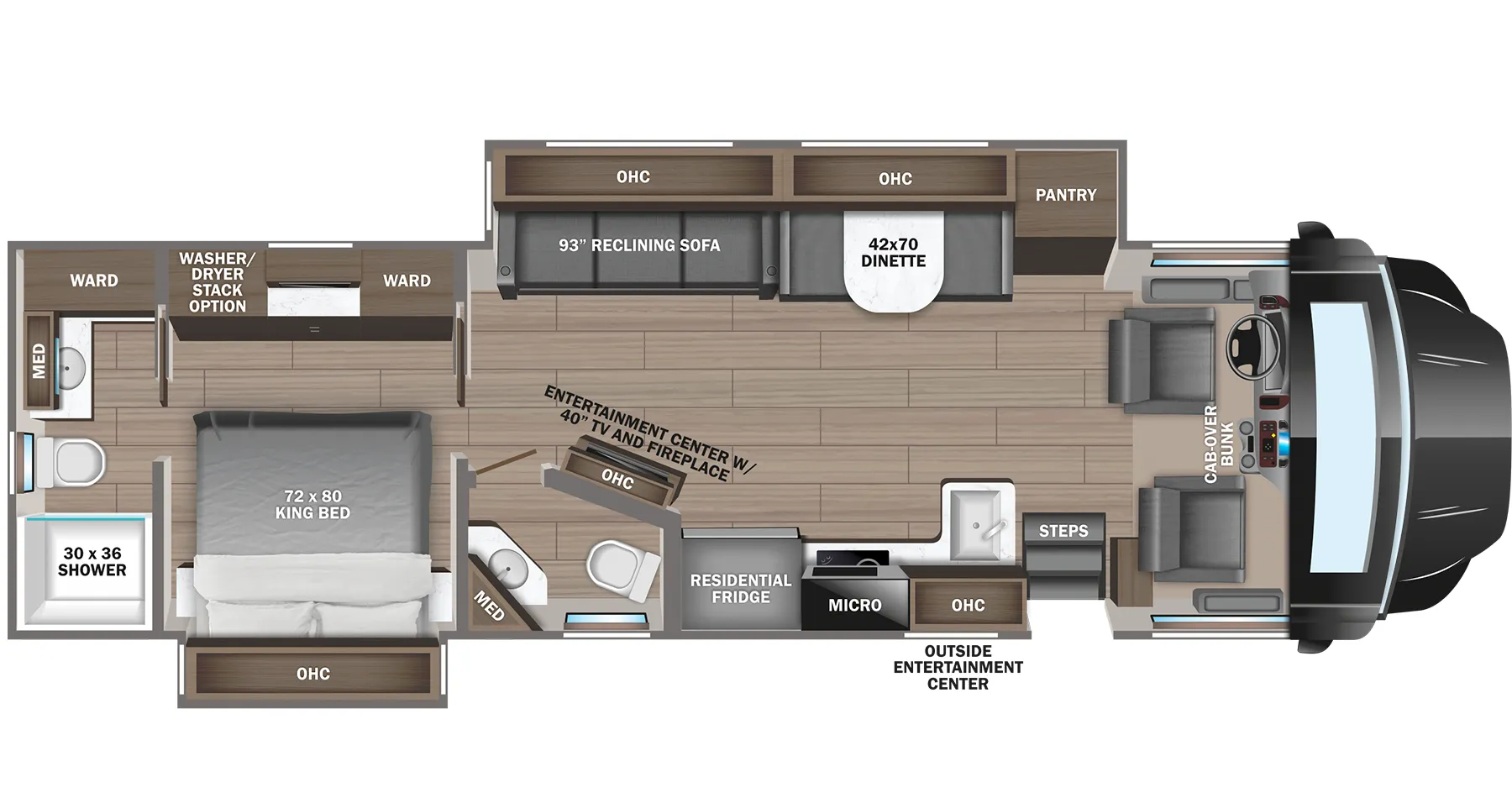Jayco Seneca Prestige 37K floor plan