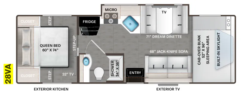 Thor Motor Coach Geneva 28VA floor plan