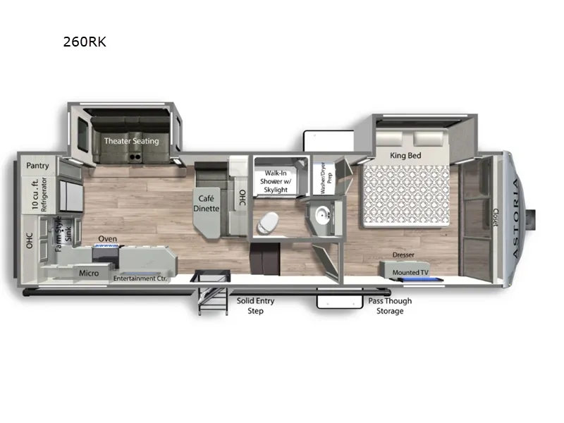 2024 Dutchmen Astoria Half-Ton 260RK floor plan