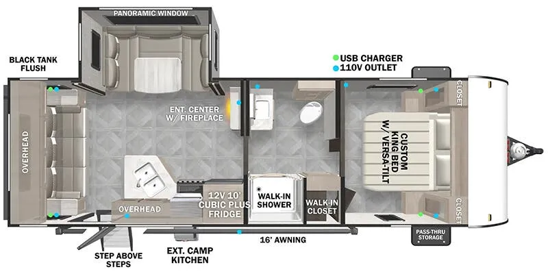 Forest River Salem Cruise Lite Northwest 24RLXL floor plan