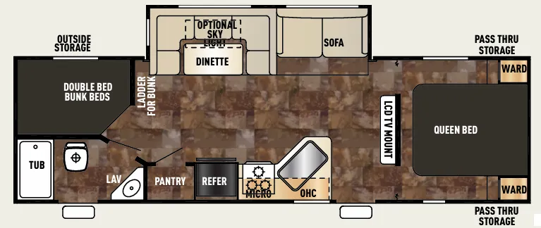 Forest River Cherokee 274DBH floor plan