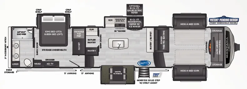 Keystone Montana 3763BP floor plan