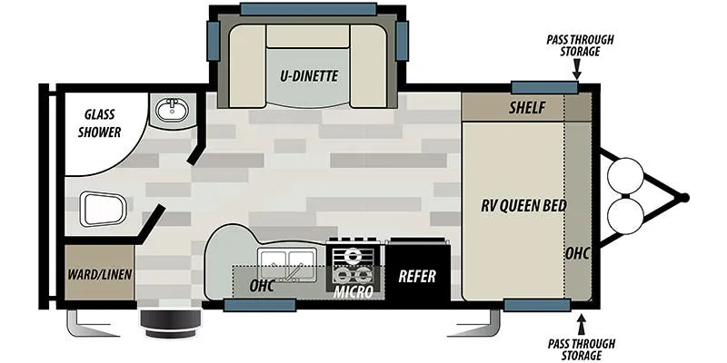 Forest River EVO T1850 floor plan