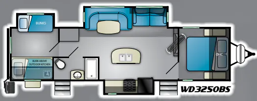 Heartland Wilderness 3250 BS floor plan