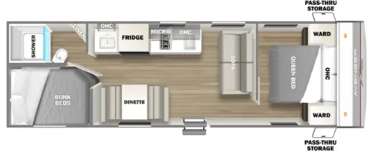 Prime Time Avenger LT 25BH floor plan
