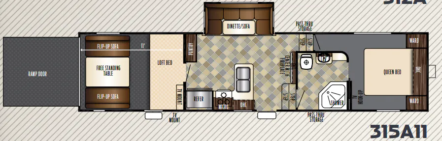 Forest River Vengeance Super Sport 315A11 floor plan