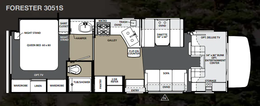 Forest River Forester 3051S floor plan