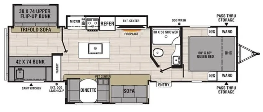 Coachmen Northern Spirit 3379BH floor plan