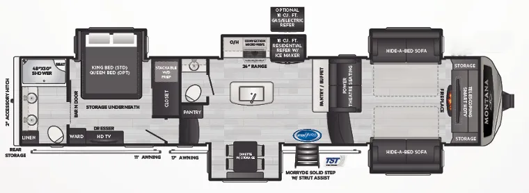 2023 Keystone Montana 3761FL - Floor plan