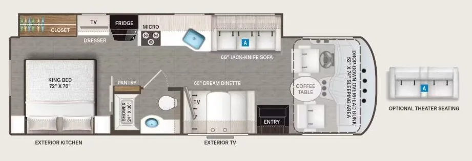 2026 Thor Motor Coach Hurricane 29L - Floor plan