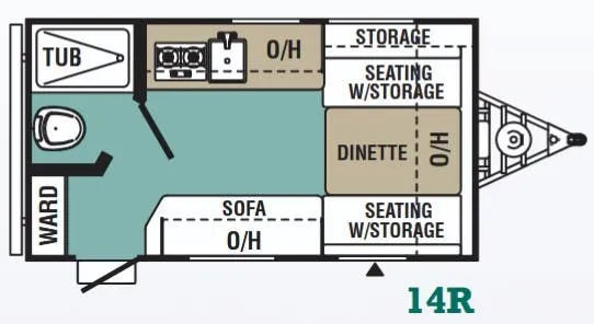 Forest River Viking 14R floor plan