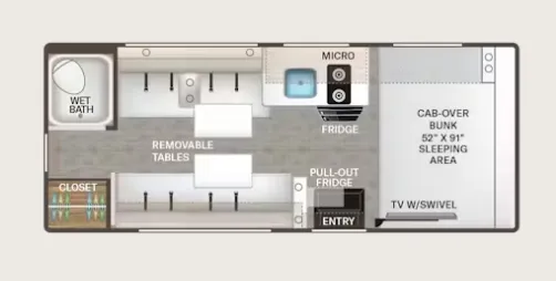 Thor Motor Coach Coleman 19CX floor plan