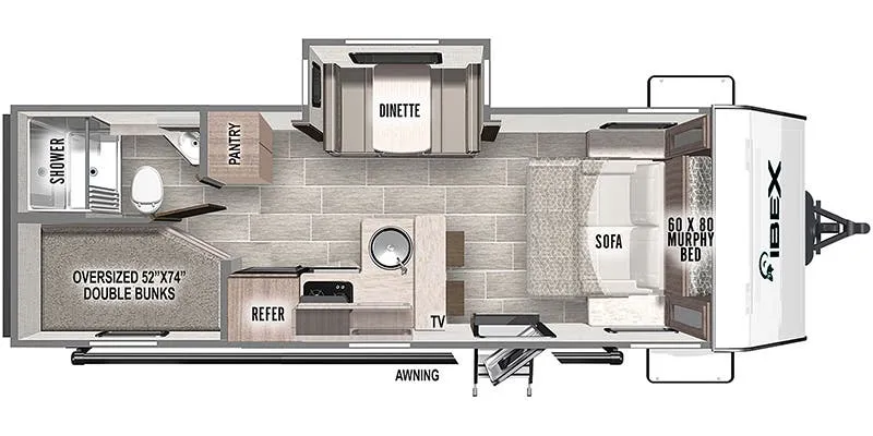 Forest River IBEX 23BHEO floor plan