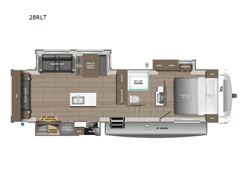 2027 Jayco Eagle Fifth Wheels 28RLT - Floor plan