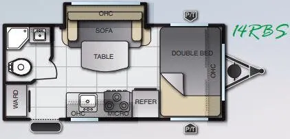 Pacific Coachworks Sea Breeze 14RBS floor plan