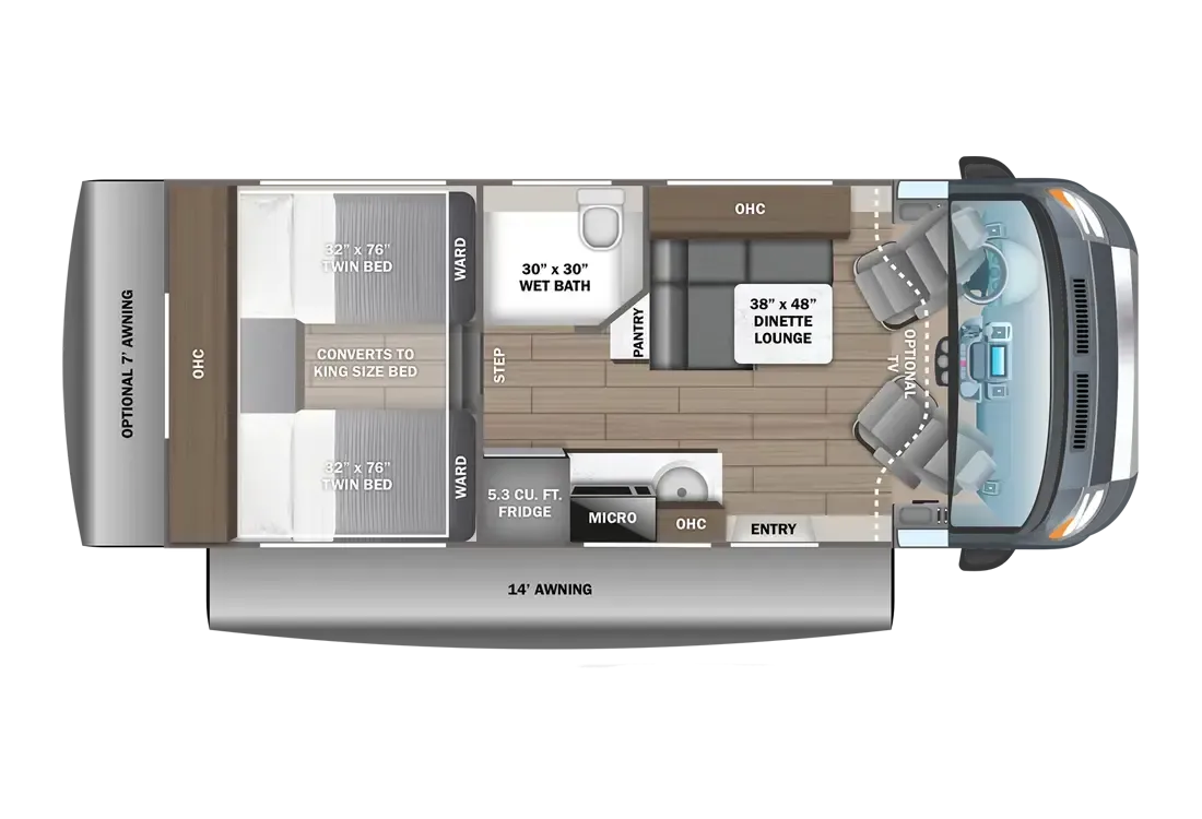 Entegra Coach Condor 22T floor plan