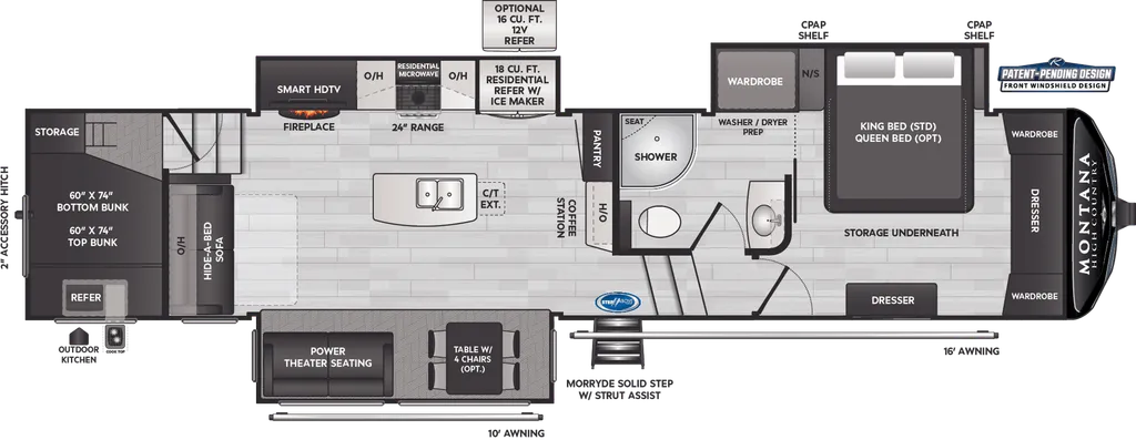 2024 Keystone Montana High Country 351BH floor plan