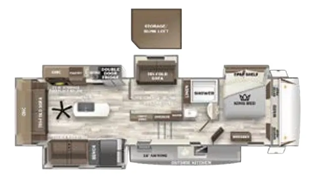 Forest River Sabre 36BHQ floor plan