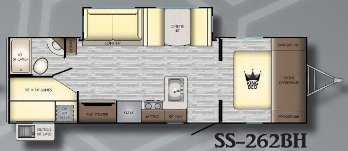 CrossRoads Sunset Trail Super Lite 262BH floor plan