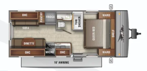 Jayco Jay Flight SLX 8 212QB floor plan