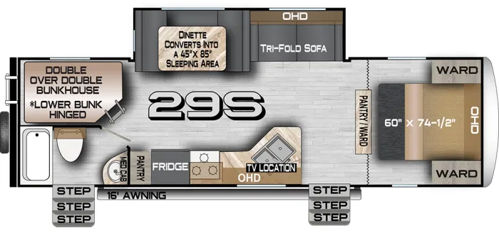 2027 Northwood Nash 29S - Floor plan