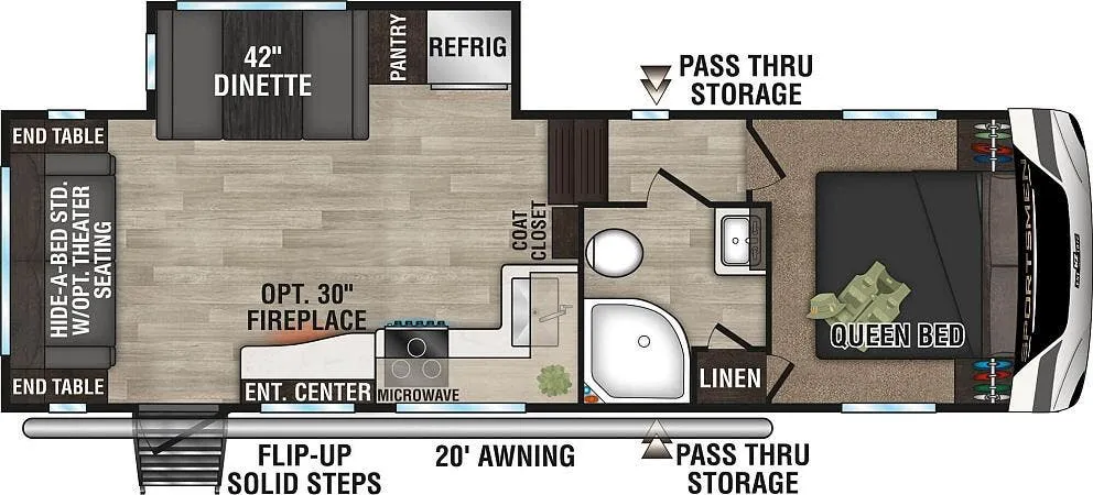 K-Z Sportsmen 251RL floor plan