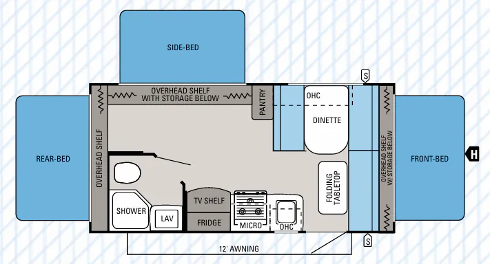Jayco Jay Feather X18D floor plan