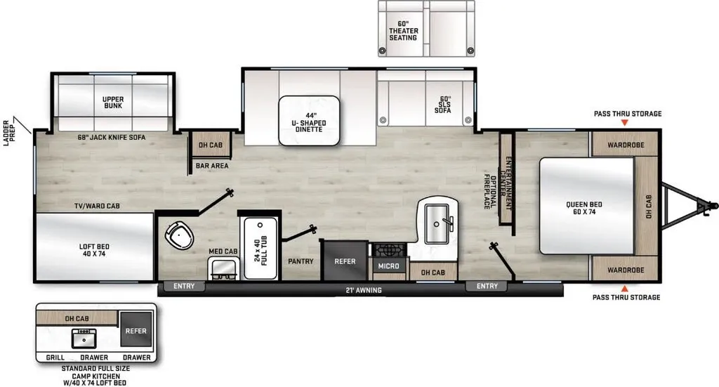 2024 Forest River Aurora 32BDS floor plan