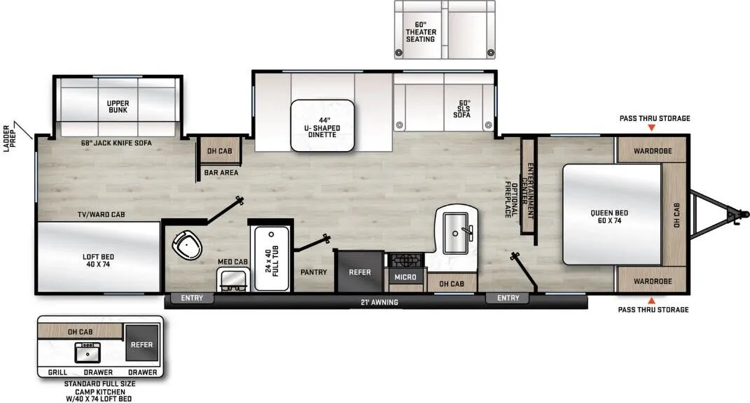Forest River Aurora 32BDS floor plan