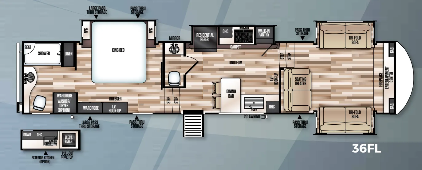 Forest River Salem Hemisphere Elite 36FL floor plan