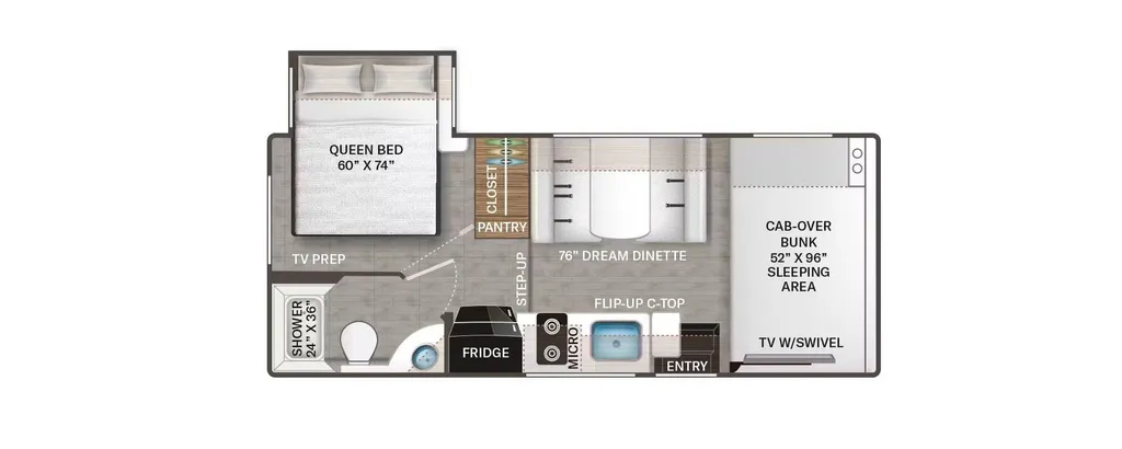 2026 Thor Motor Coach Four Winds 22Z CHEVY floor plan