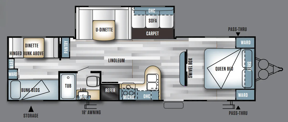 Forest River Salem 30QBSS floor plan