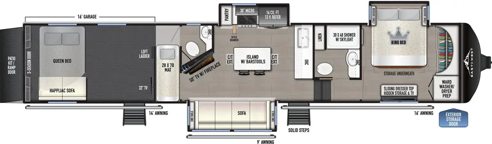 East to West Takoda 400TH floor plan