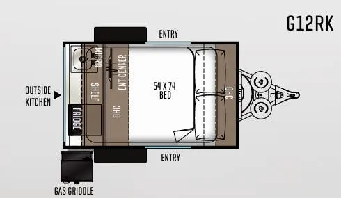 Forest River Rockwood Geo Pro G12RK floor plan