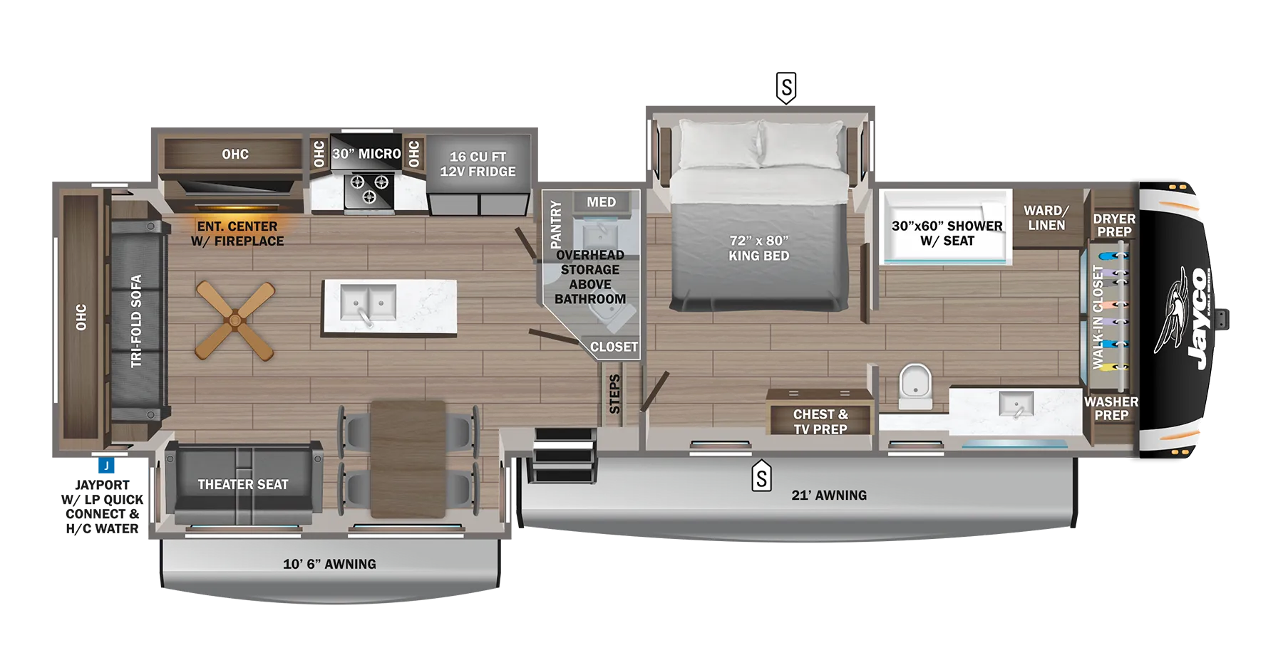 2024 Jayco Eagle 370FBTS - Floor plan