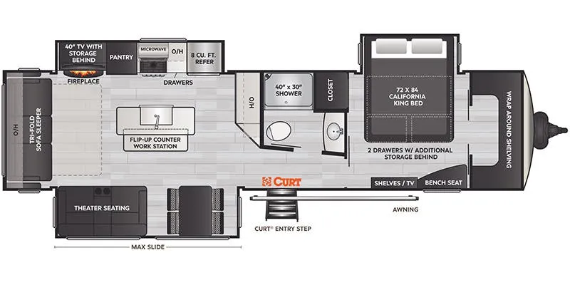 2022 Keystone Arcadia 377RL floor plan