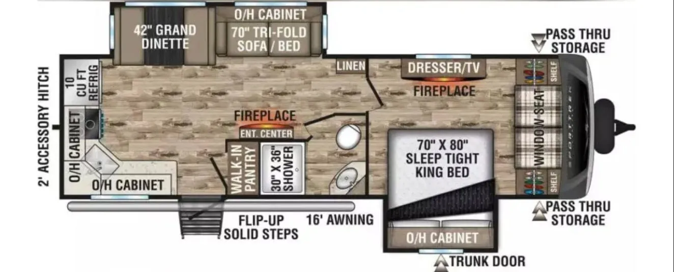 2024 Venture RV SportTrek Touring Edition 272VRK - Floor plan