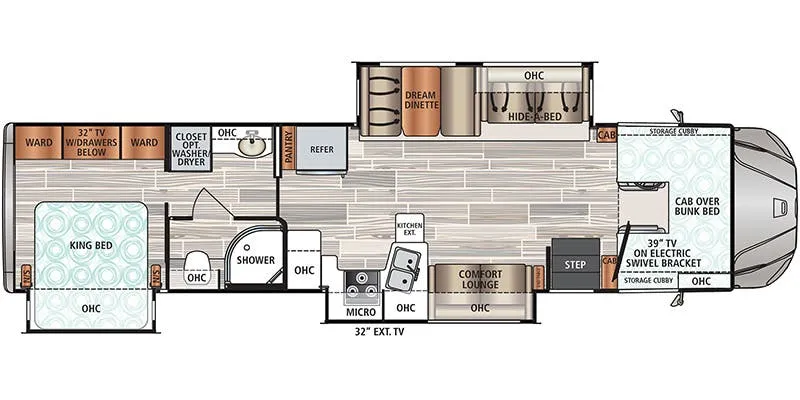 2021 Dynamax FORCE HD 37TS HD - Floor plan