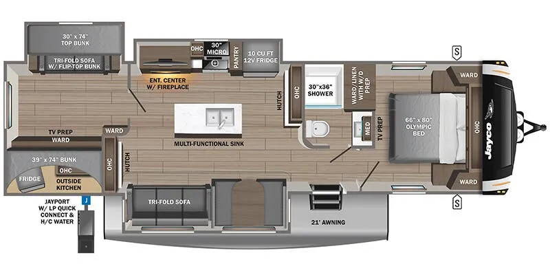 2025 Jayco Eagle HT 312BHOK floor plan