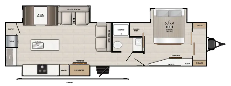 Forest River Vibe 3400XL floor plan