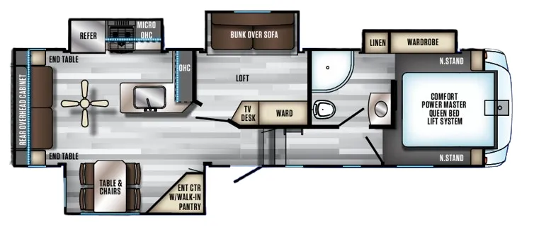 2018 Forest River Cherokee Arctic Wolf 295QSL8 floor plan