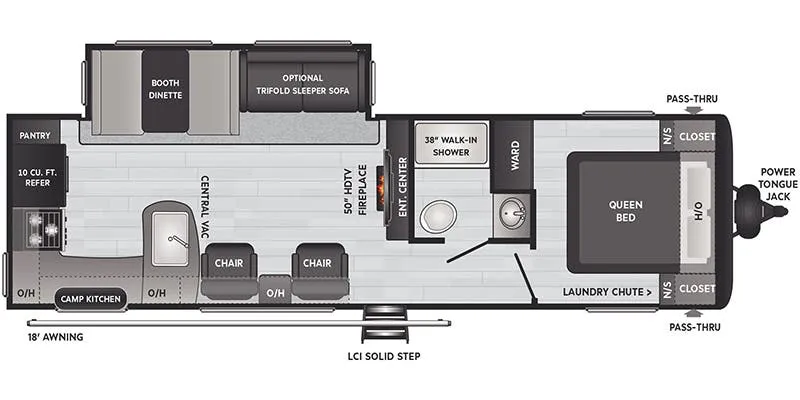 2022 Keystone Hideout 28RKS floor plan