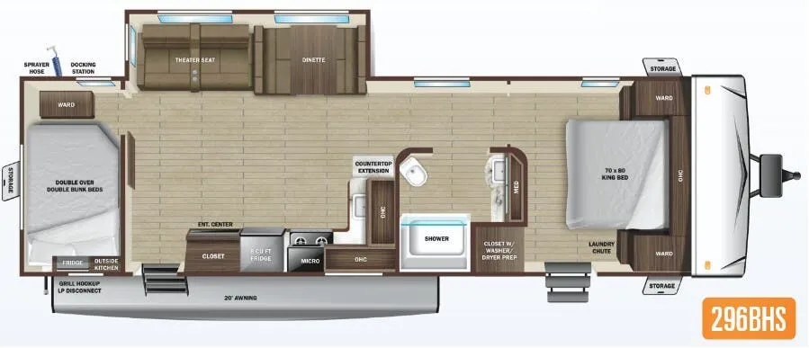 Highland Ridge Open Range Light 296BHS floor plan