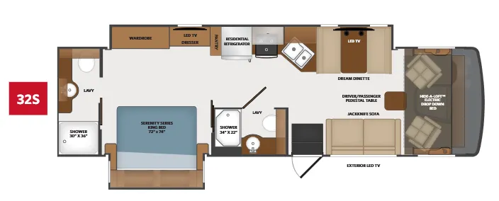 Fleetwood Flex 32S floor plan